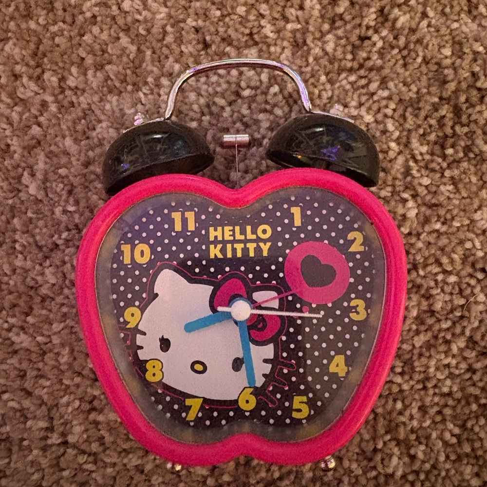 Hello Kitty Pink and Black Alarm Clock